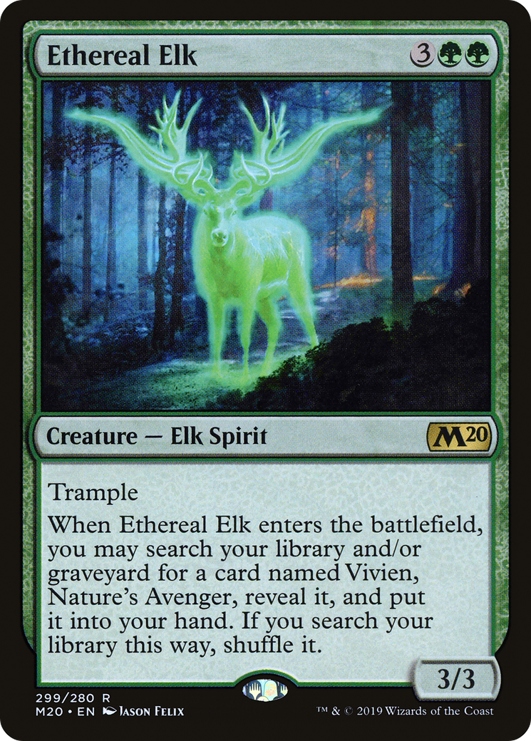 Ethereal Elk (M20-299) - Core Set 2020 - Premium MTG Single from Wizards of the Coast - Just $0.08! Shop now at Game Crave Tournament Store