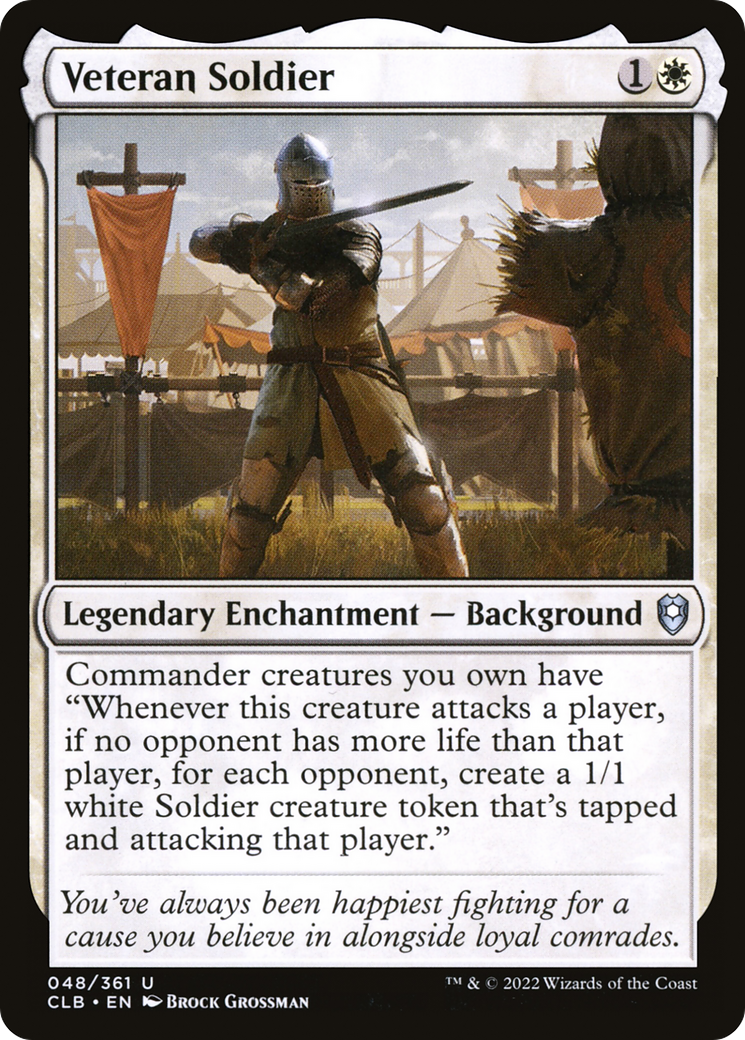Veteran Soldier (CLB-048) - Commander Legends: Battle for Baldur's Gate - Premium MTG Single from Wizards of the Coast - Just $0.08! Shop now at Game Crave Tournament Store