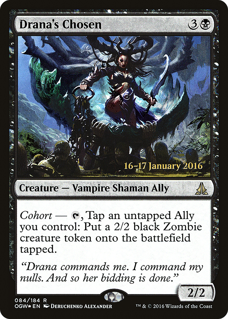 Drana's Chosen (POGW-84S) - Oath of the Gatewatch Promos Foil - Premium MTG Single from Wizards of the Coast - Just $0.08! Shop now at Game Crave Tournament Store