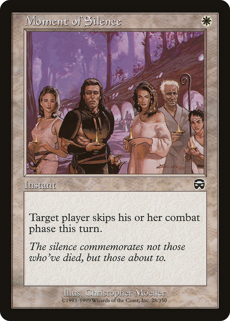 Moment of Silence (MMQ-028) - Mercadian Masques - Premium MTG Single from Wizards of the Coast - Just $0.08! Shop now at Game Crave Tournament Store