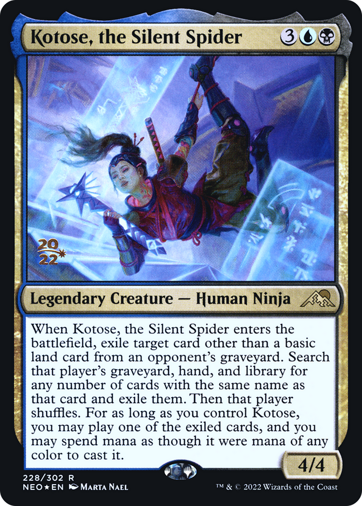 Kotose, the Silent Spider (PNEO-228S) - Kamigawa: Neon Dynasty Promos Foil - Premium MTG Single from Wizards of the Coast - Just $0.13! Shop now at Game Crave Tournament Store
