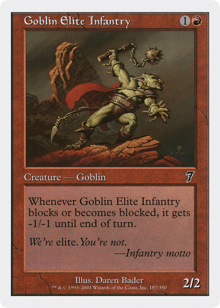 Goblin Elite Infantry (7ED-187) - Seventh Edition - Premium MTG Single from Wizards of the Coast - Just $0.08! Shop now at Game Crave Tournament Store