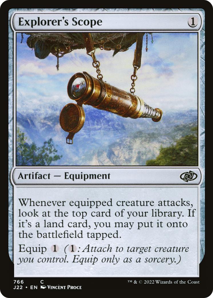 Explorer's Scope (J22-766) - Jumpstart 2022 - Premium MTG Single from Wizards of the Coast - Just $0.25! Shop now at Game Crave Tournament Store