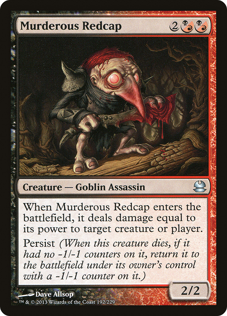Murderous Redcap (MMA-192) - Modern Masters - Premium MTG Single from Wizards of the Coast - Just $0.16! Shop now at Game Crave Tournament Store