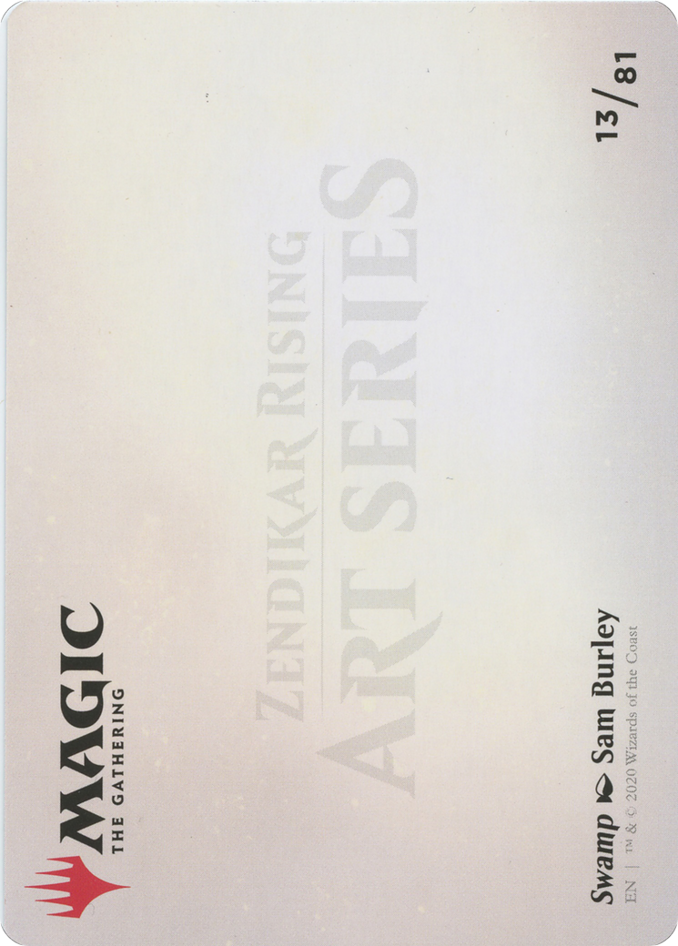 Swamp // Swamp (AZNR-013) - Zendikar Rising Art Series (Borderless) Foil - Premium MTG Single from Wizards of the Coast - Just $0! Shop now at Game Crave Tournament Store