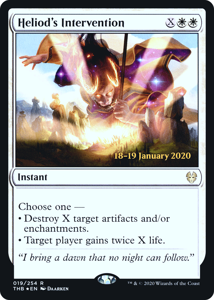 Heliod's Intervention (PTHB-19S) - Theros Beyond Death Promos Foil - Premium MTG Single from Wizards of the Coast - Just $0.86! Shop now at Game Crave Tournament Store