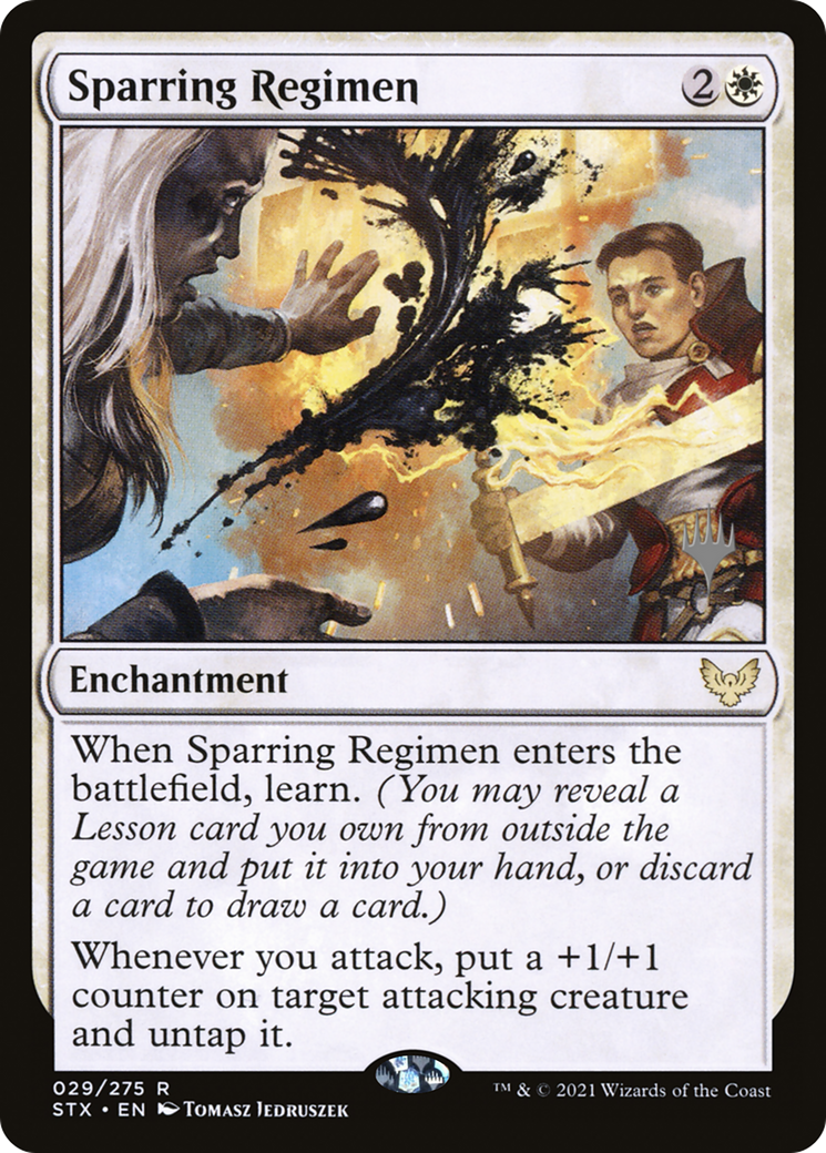 Sparring Regimen (PSTX-29P) - Strixhaven: School of Mages Promos - Premium MTG Single from Wizards of the Coast - Just $0.08! Shop now at Game Crave Tournament Store