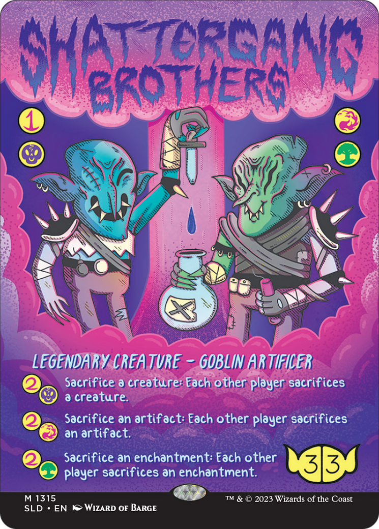 Shattergang Brothers (SLD-1315) - Secret Lair Drop (Borderless) - Premium MTG Single from Wizards of the Coast - Just $0.71! Shop now at Game Crave Tournament Store