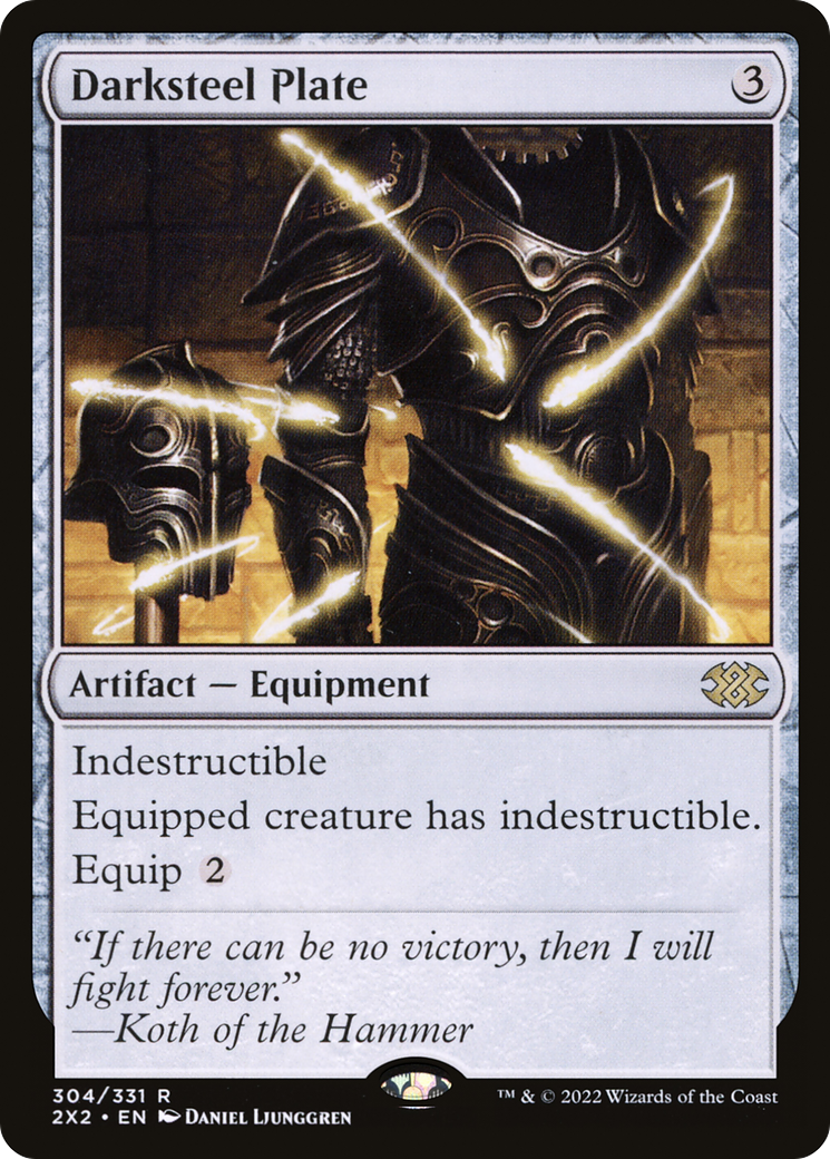 Darksteel Plate (2X2-304) - Double Masters 2022 - Premium MTG Single from Wizards of the Coast - Just $2.48! Shop now at Game Crave Tournament Store