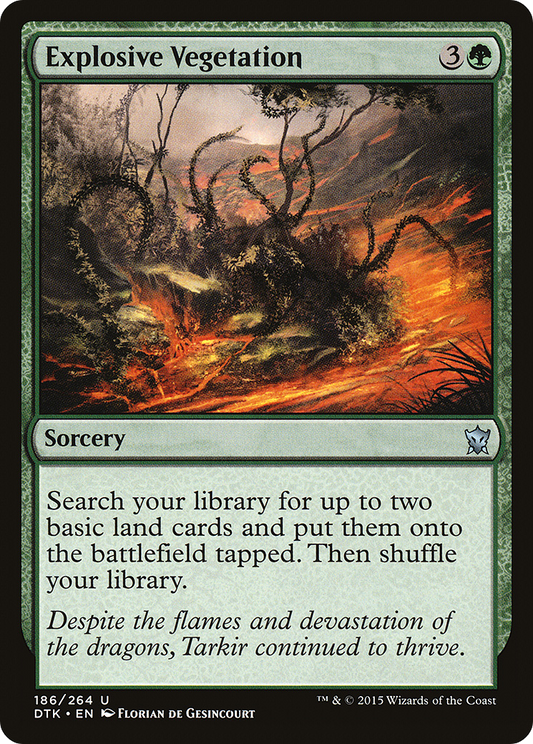 Explosive Vegetation (DTK-186) - Dragons of Tarkir - Premium MTG Single from Wizards of the Coast - Just $0.10! Shop now at Game Crave Tournament Store