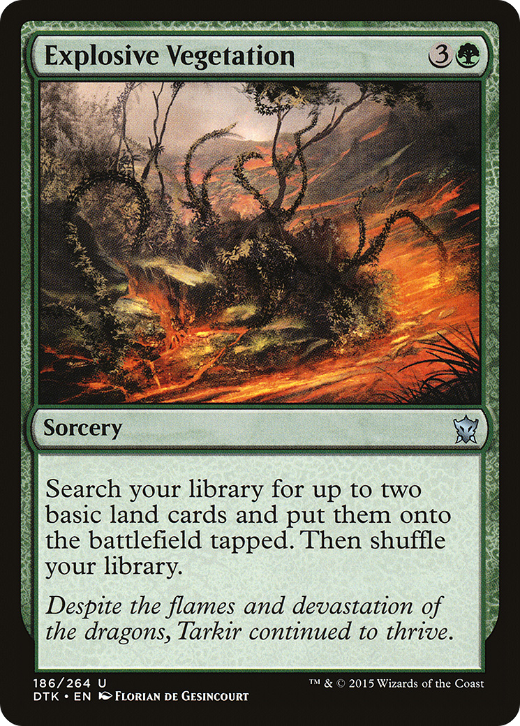 Explosive Vegetation (DTK-186) - Dragons of Tarkir Foil - Premium MTG Single from Wizards of the Coast - Just $0.69! Shop now at Game Crave Tournament Store