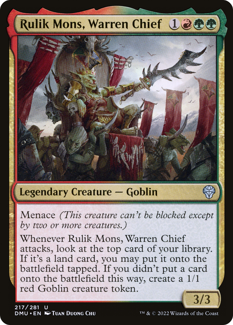 Rulik Mons, Warren Chief (DMU-217) - Dominaria United - Premium MTG Single from Wizards of the Coast - Just $0.08! Shop now at Game Crave Tournament Store