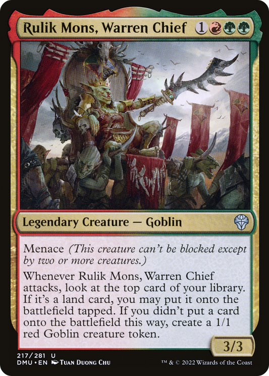 Rulik Mons, Warren Chief (DMU-217) - Dominaria United - Premium MTG Single from Wizards of the Coast - Just $0.08! Shop now at Game Crave Tournament Store