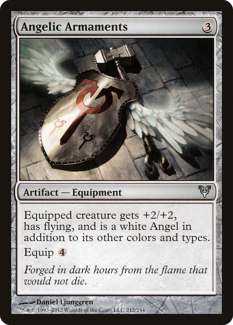 Angelic Armaments (AVR-212) - Avacyn Restored Foil - Premium MTG Single from Wizards of the Coast - Just $0.16! Shop now at Game Crave Tournament Store