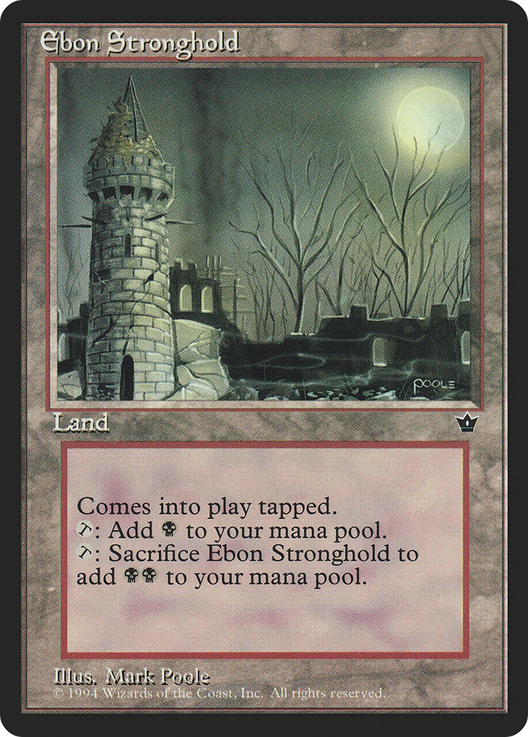 Ebon Stronghold (FEM-095) - Fallen Empires - Premium MTG Single from Wizards of the Coast - Just $0.28! Shop now at Game Crave Tournament Store