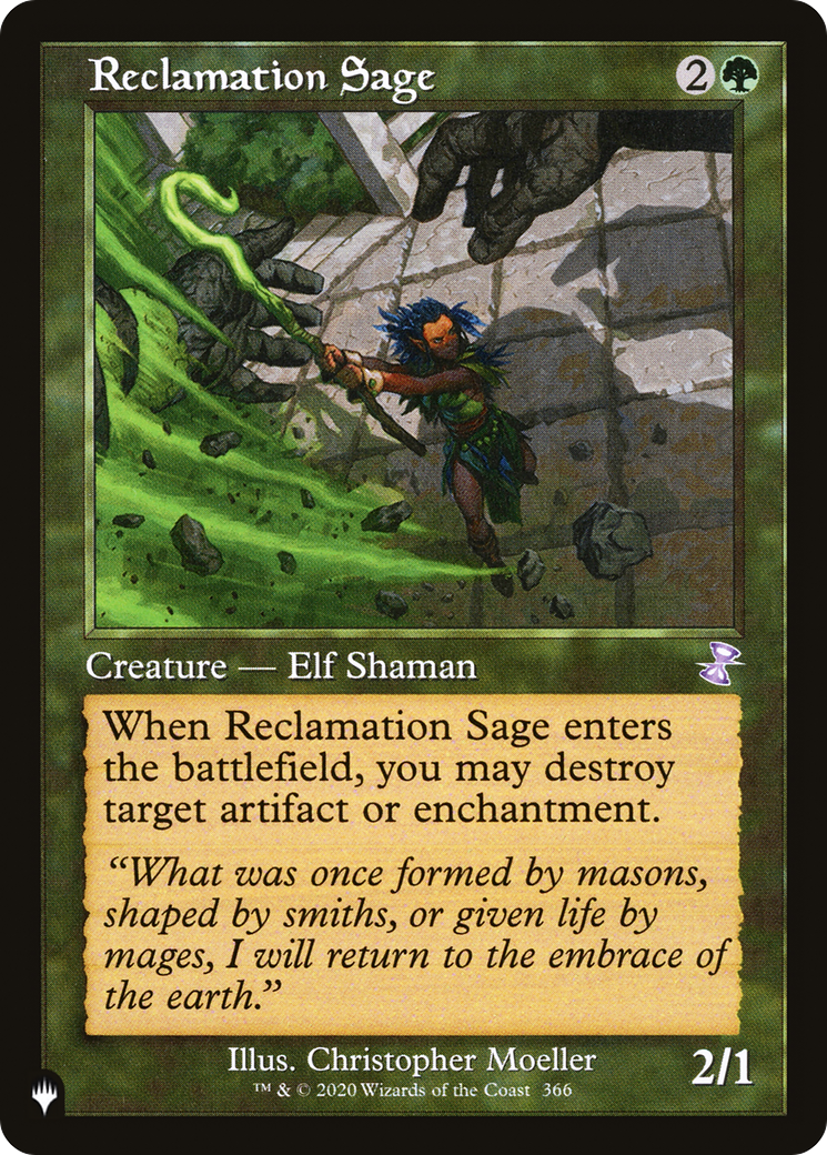 Reclamation Sage (PLIST-700) - The List - Premium MTG Single from Wizards of the Coast - Just $0.08! Shop now at Game Crave Tournament Store