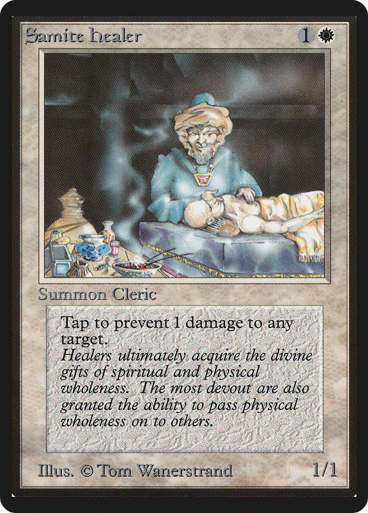 Samite Healer (LEB-038) - Limited Edition Beta - Premium MTG Single from Wizards of the Coast - Just $1.66! Shop now at Game Crave Tournament Store