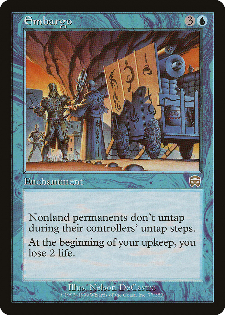 Embargo (MMQ-077) - Mercadian Masques Foil - Premium MTG Single from Wizards of the Coast - Just $4.80! Shop now at Game Crave Tournament Store