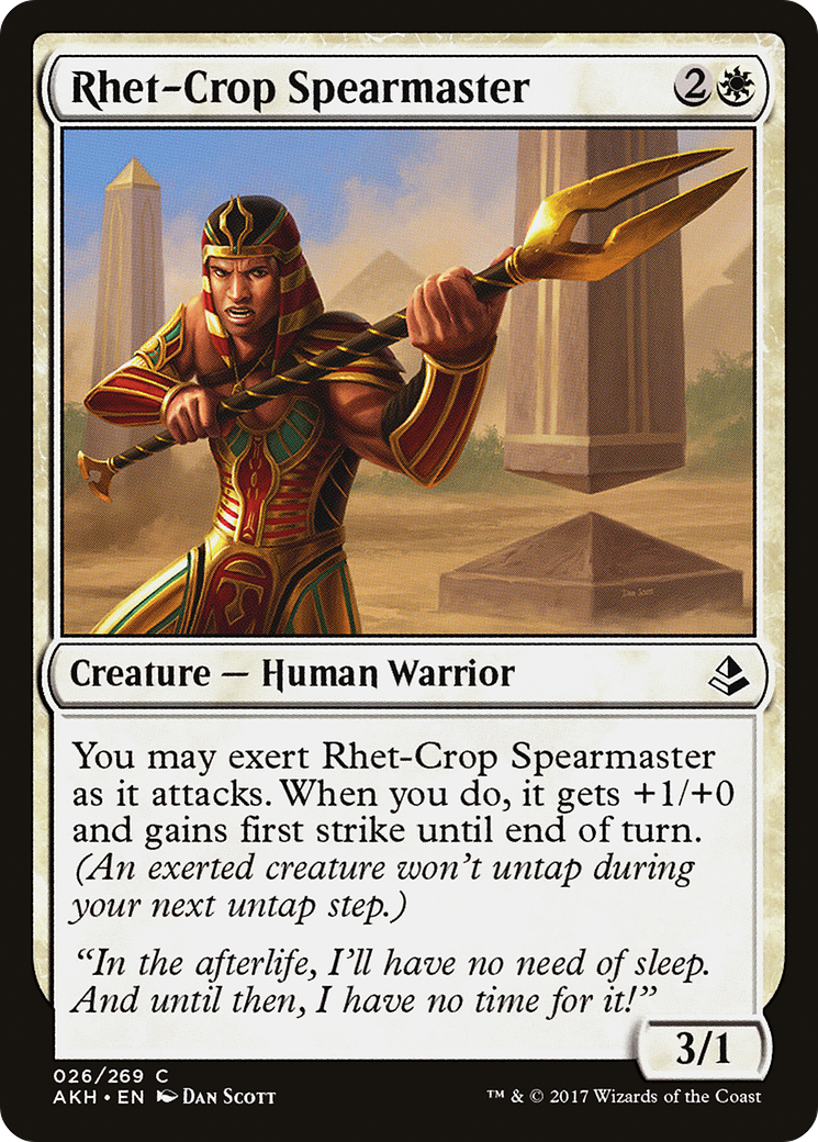 Rhet-Crop Spearmaster (AKH-026) - Amonkhet - Premium MTG Single from Wizards of the Coast - Just $0.08! Shop now at Game Crave Tournament Store