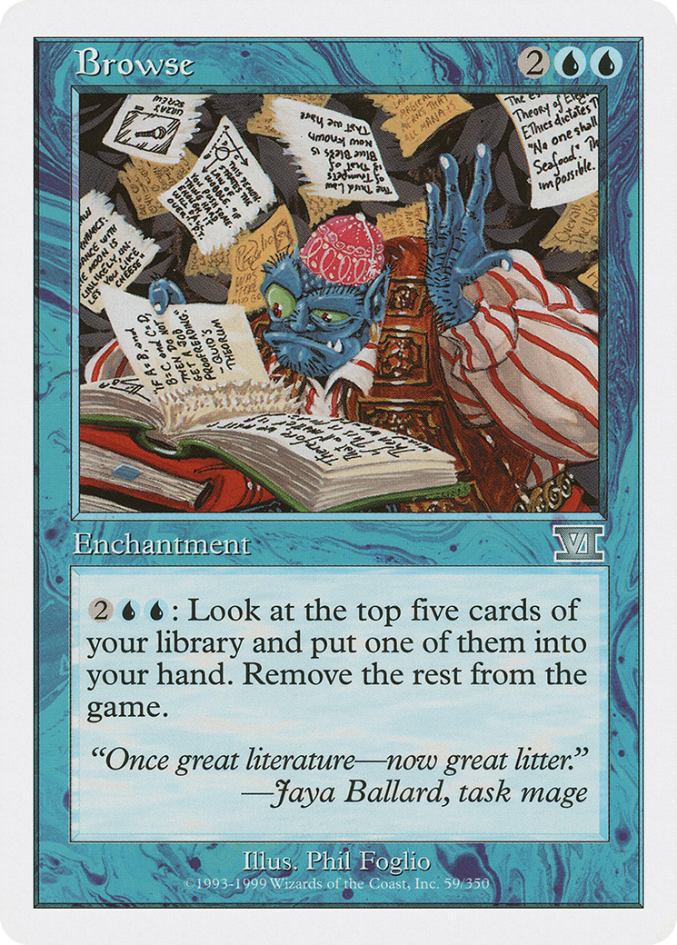Browse (6ED-059) - Classic Sixth Edition - Premium MTG Single from Wizards of the Coast - Just $0.08! Shop now at Game Crave Tournament Store