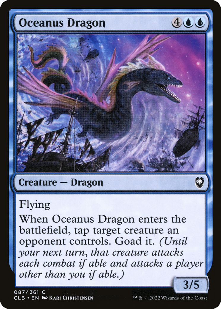 Oceanus Dragon (CLB-087) - Commander Legends: Battle for Baldur's Gate - Premium MTG Single from Wizards of the Coast - Just $0.08! Shop now at Game Crave Tournament Store