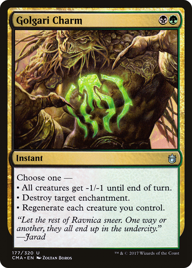 Golgari Charm (CMA-177) - Commander Anthology - Premium MTG Single from Wizards of the Coast - Just $0.24! Shop now at Game Crave Tournament Store