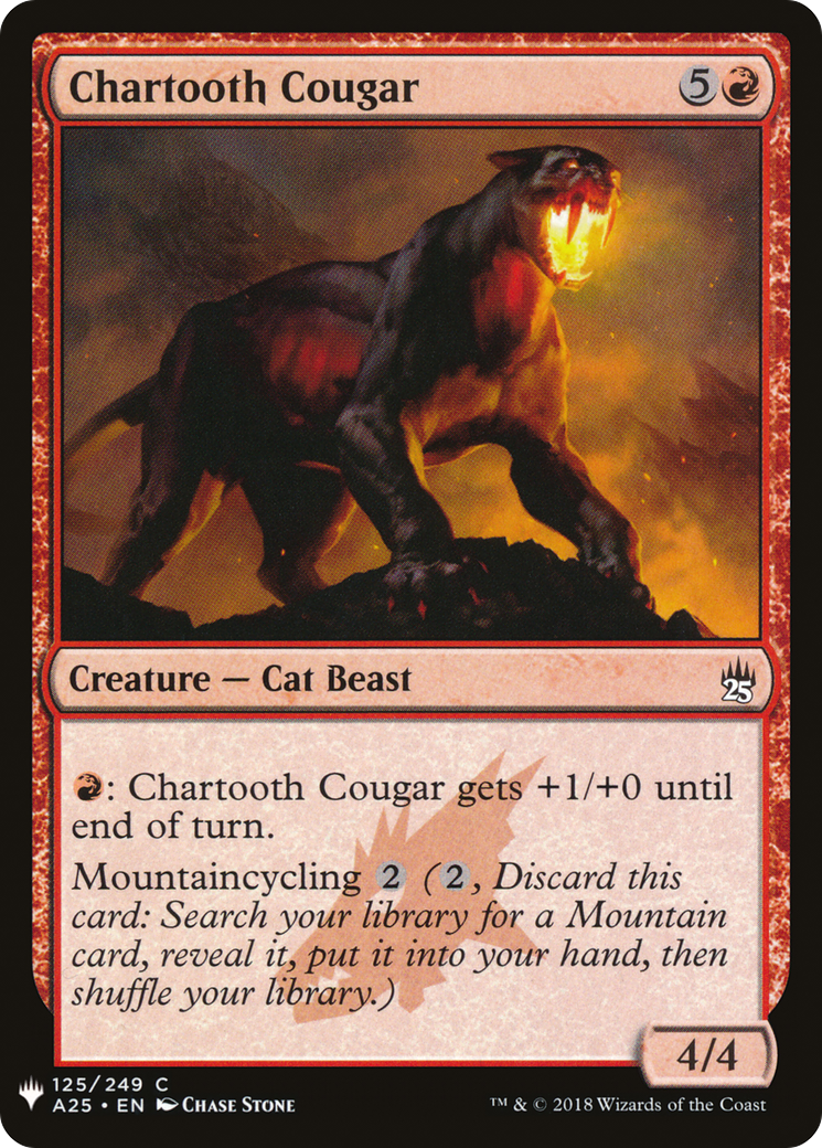 Chartooth Cougar (MB1-887) - Mystery Booster - Premium MTG Single from Wizards of the Coast - Just $0.25! Shop now at Game Crave Tournament Store