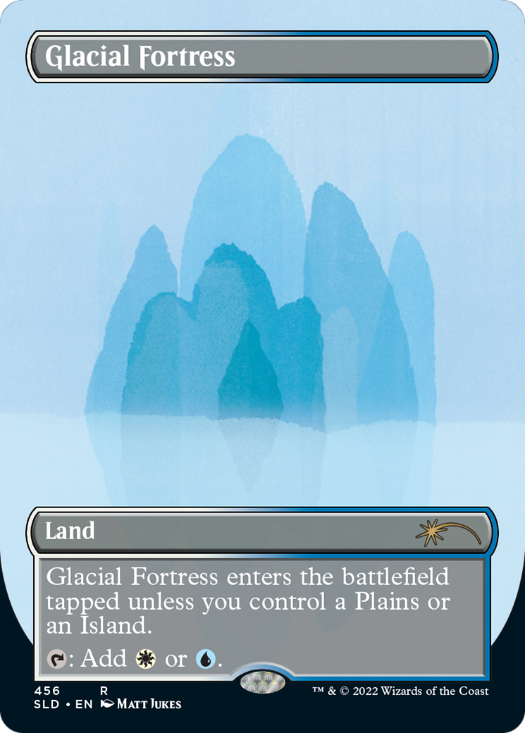 Glacial Fortress (SLD-456) - Secret Lair Drop (Borderless) - Premium MTG Single from Wizards of the Coast - Just $2.06! Shop now at Game Crave Tournament Store