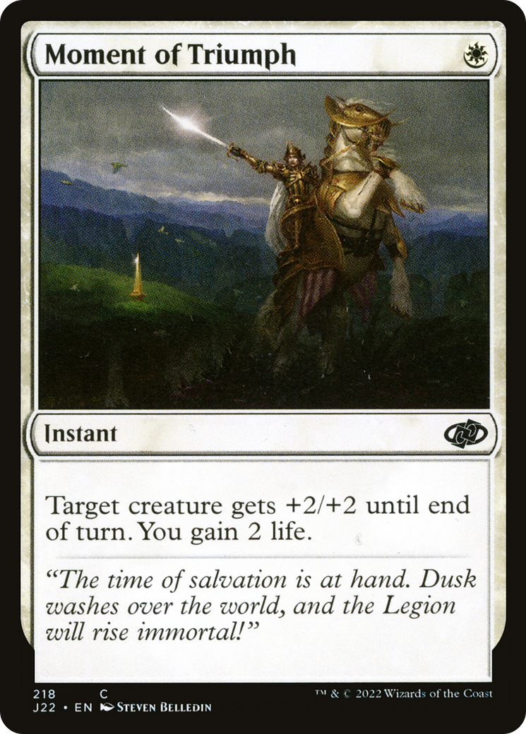 Moment of Triumph (J22-218) - Jumpstart 2022 - Premium MTG Single from Wizards of the Coast - Just $0.25! Shop now at Game Crave Tournament Store