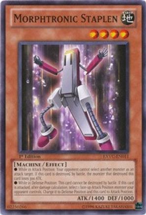 Morphtronic Staplen (EXVC-EN011) - Extreme Victory 1st Edition - Premium Yugioh Single from Konami - Just $0.26! Shop now at Game Crave Tournament Store