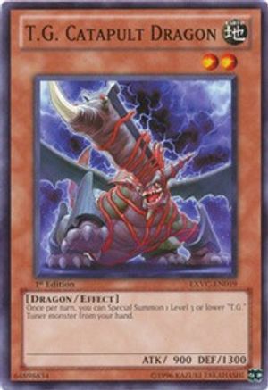 T.G. Catapult Dragon (EXVC-EN019) - Extreme Victory Unlimited - Premium Yugioh Single from Konami - Just $0.26! Shop now at Game Crave Tournament Store