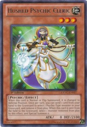 Hushed Psychic Cleric (EXVC-EN027) - Extreme Victory 1st Edition - Premium Yugioh Single from Konami - Just $0.25! Shop now at Game Crave Tournament Store