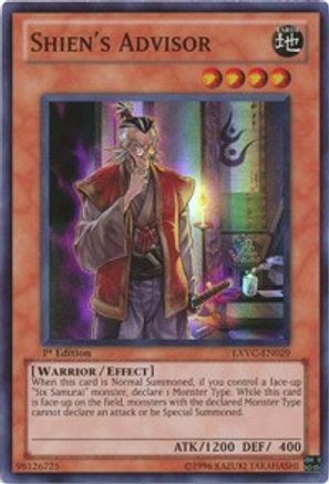 Shien's Advisor (EXVC-EN029) - Extreme Victory Unlimited - Premium Yugioh Single from Konami - Just $0.26! Shop now at Game Crave Tournament Store