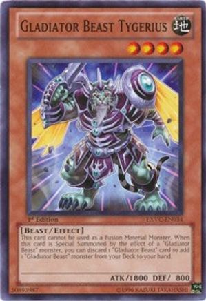 Gladiator Beast Tygerius (EXVC-EN034) - Extreme Victory 1st Edition - Premium Yugioh Single from Konami - Just $0.26! Shop now at Game Crave Tournament Store