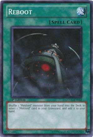 Reboot (EXVC-EN052) - Extreme Victory 1st Edition - Premium Yugioh Single from Konami - Just $0.25! Shop now at Game Crave Tournament Store