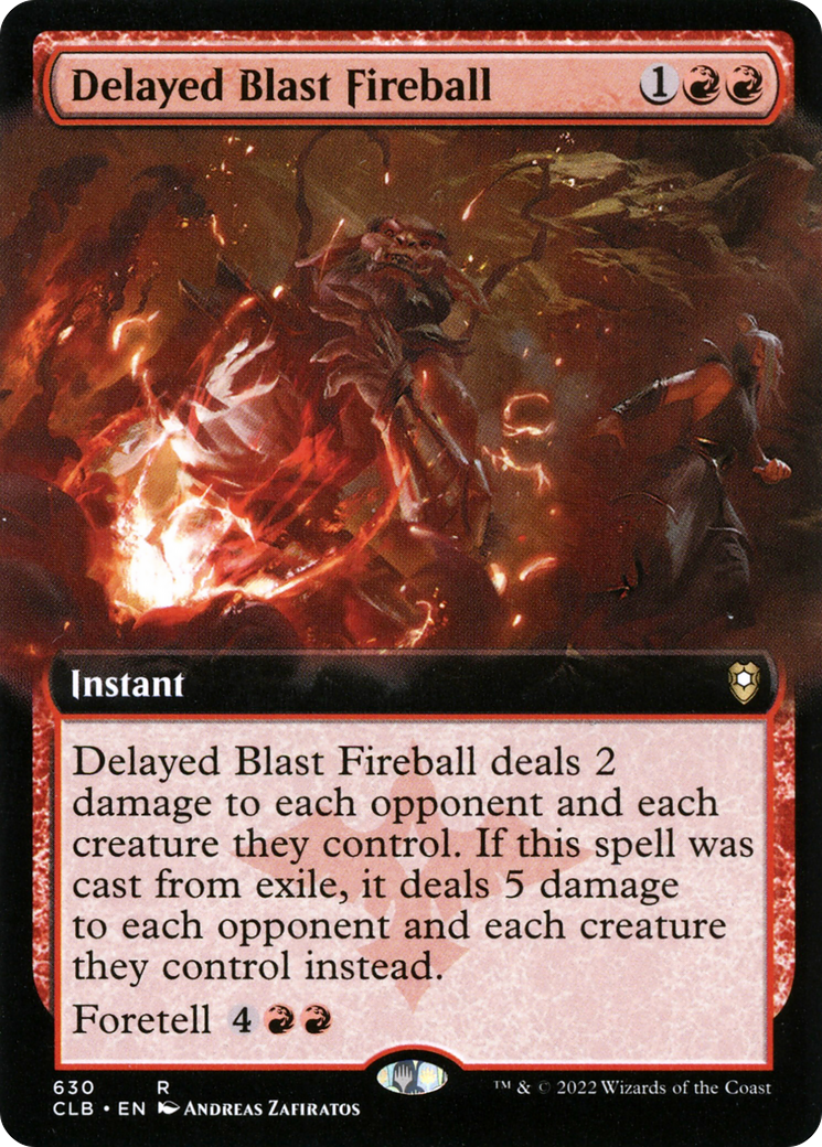 Delayed Blast Fireball (CLB-630) - Commander Legends: Battle for Baldur's Gate: (Extended Art) - Premium MTG Single from Wizards of the Coast - Just $2.02! Shop now at Game Crave Tournament Store