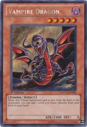 Vampire Dragon (EXVC-EN081) - Extreme Victory 1st Edition - Premium Yugioh Single from Konami - Just $3.28! Shop now at Game Crave Tournament Store