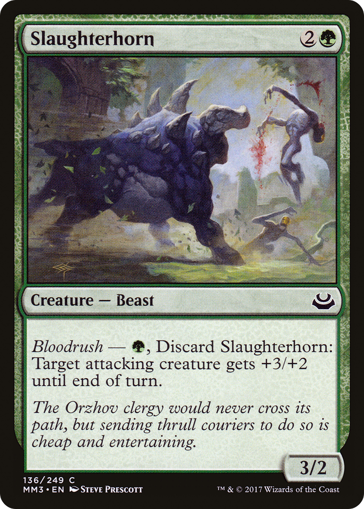 Slaughterhorn (MM3-136) - Modern Masters 2017 - Premium MTG Single from Wizards of the Coast - Just $0.08! Shop now at Game Crave Tournament Store