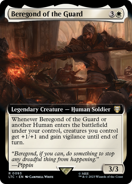 Beregond of the Guard (LTC-093) - Tales of Middle-earth Commander: (Extended Art) - Premium MTG Single from Wizards of the Coast - Just $0.26! Shop now at Game Crave Tournament Store
