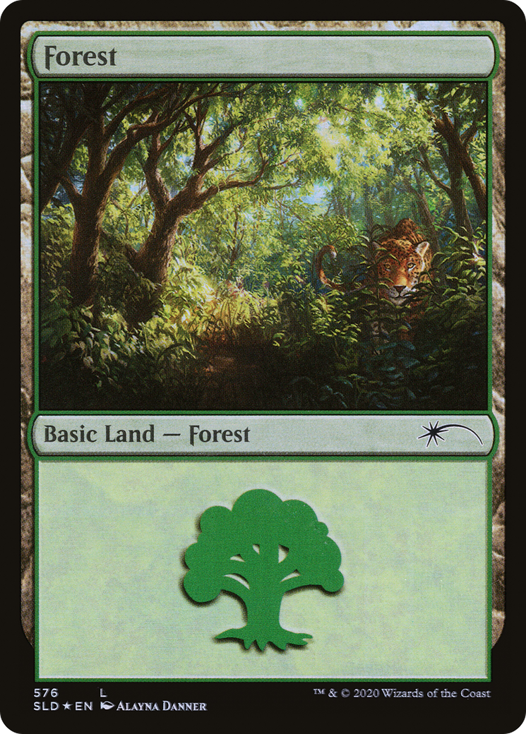 Forest (SLD-576) - Secret Lair Drop Foil - Premium MTG Single from Wizards of the Coast - Just $0.96! Shop now at Game Crave Tournament Store