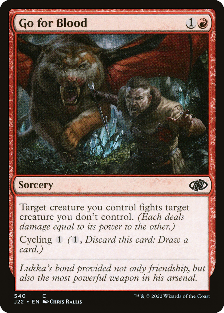 Go for Blood (J22-540) - Jumpstart 2022 - Premium MTG Single from Wizards of the Coast - Just $0.25! Shop now at Game Crave Tournament Store