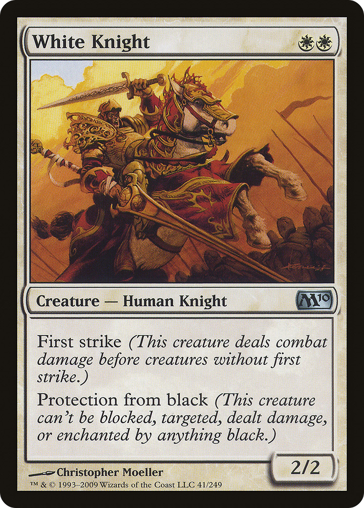 White Knight (M10-041) - Magic 2010 Foil - Premium MTG Single from Wizards of the Coast - Just $0.54! Shop now at Game Crave Tournament Store