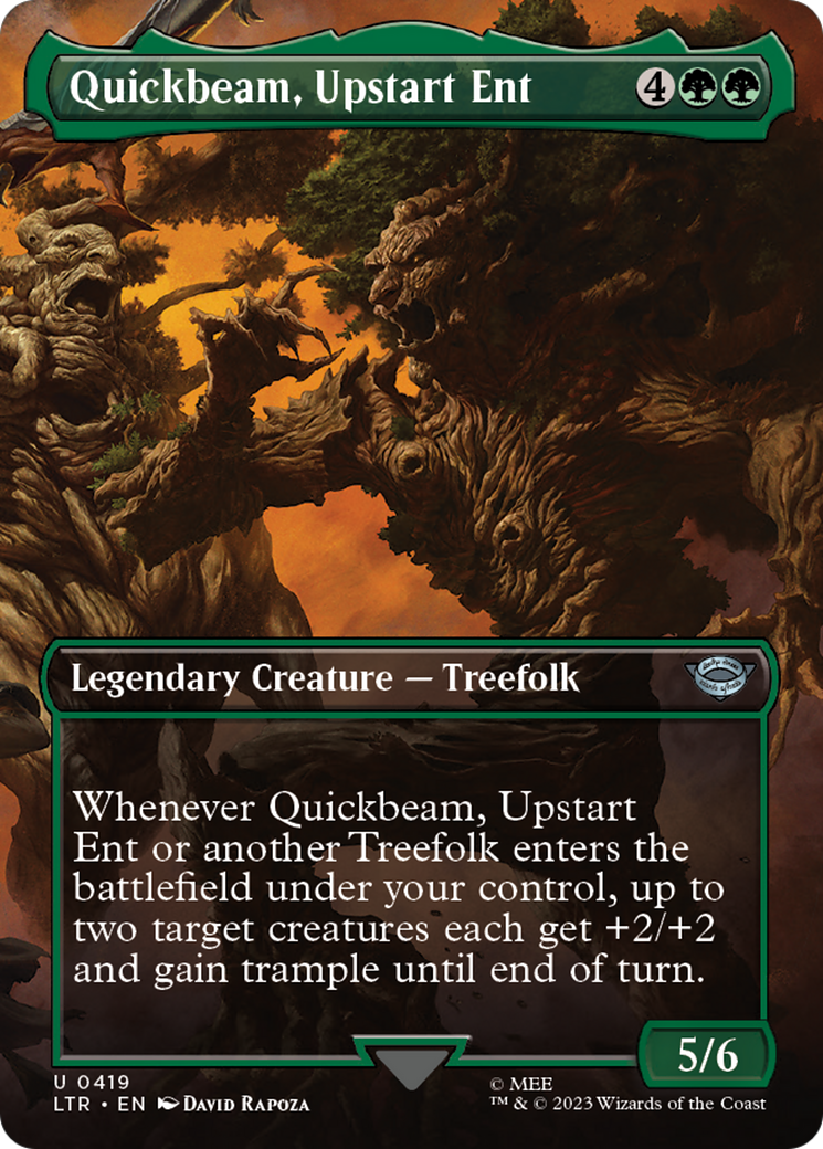 Quickbeam, Upstart Ent (LTR-419) - The Lord of the Rings: Tales of Middle-earth (Borderless) - Premium MTG Single from Wizards of the Coast - Just $0.08! Shop now at Game Crave Tournament Store