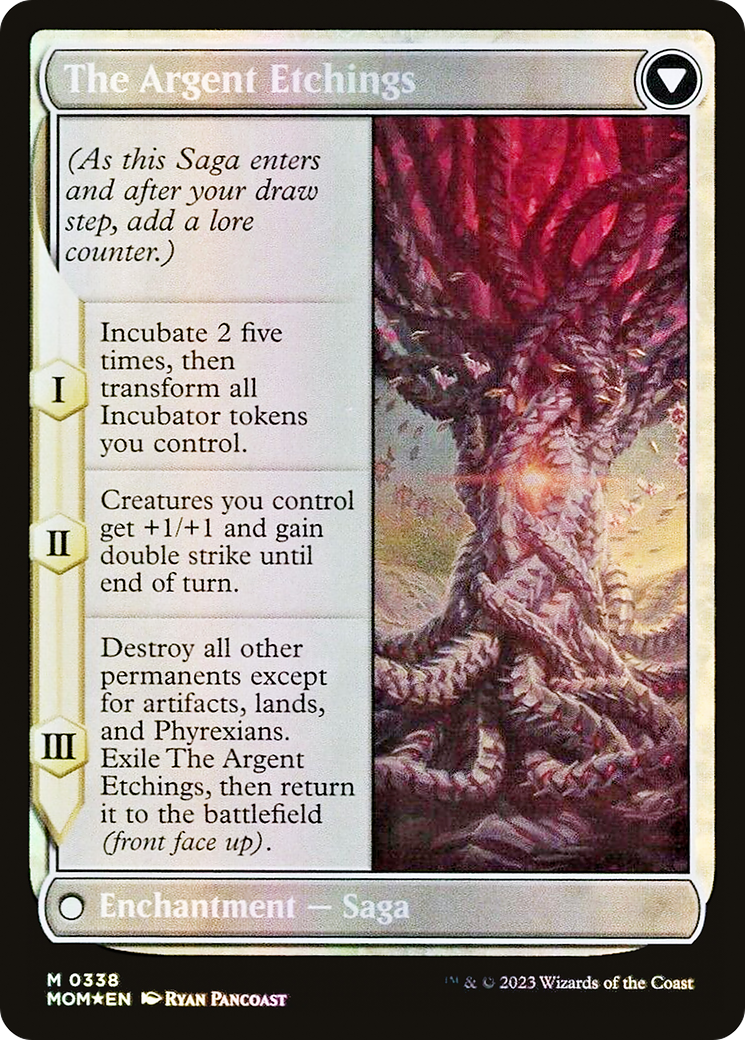 Elesh Norn // The Argent Etchings (MOM-338) - March of the Machine (Borderless) Foil - Premium MTG Single from Wizards of the Coast - Just $1596! Shop now at Game Crave Tournament Store