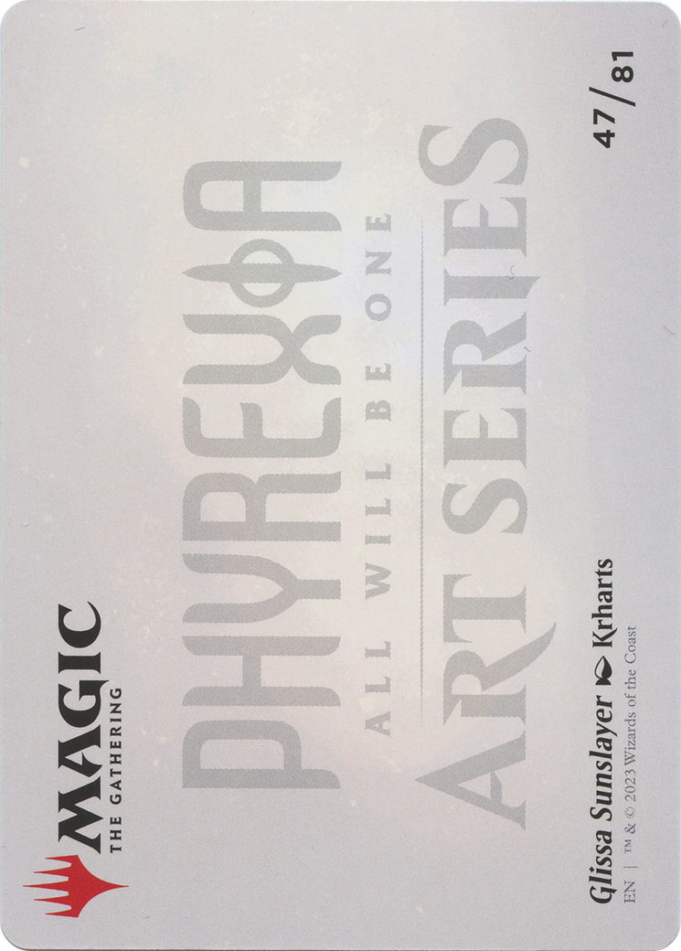 Glissa Sunslayer // Glissa Sunslayer (AONE-047) - Phyrexia: All Will Be One Art Series (Borderless) - Premium MTG Single from Wizards of the Coast - Just $0! Shop now at Game Crave Tournament Store