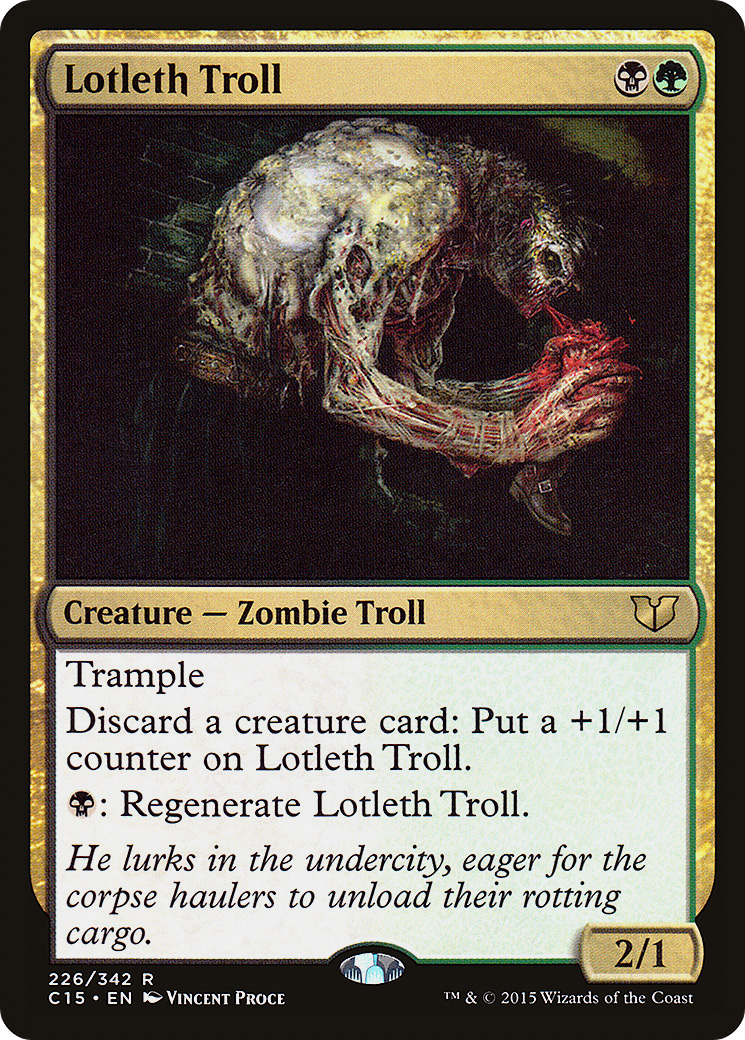 Lotleth Troll (C15-226) - Commander 2015 - Premium MTG Single from Wizards of the Coast - Just $0.26! Shop now at Game Crave Tournament Store