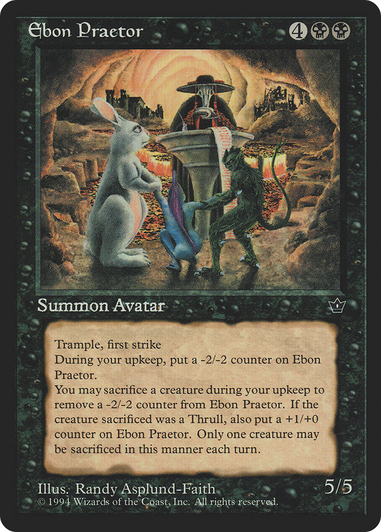 Ebon Praetor (FEM-037) - Fallen Empires - Premium MTG Single from Wizards of the Coast - Just $0.25! Shop now at Game Crave Tournament Store