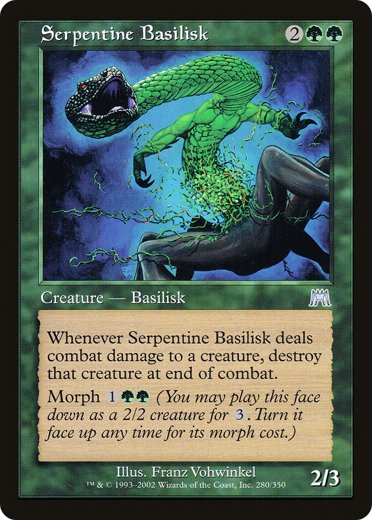 Serpentine Basilisk (ONS-280) - Onslaught - Premium MTG Single from Wizards of the Coast - Just $0.08! Shop now at Game Crave Tournament Store