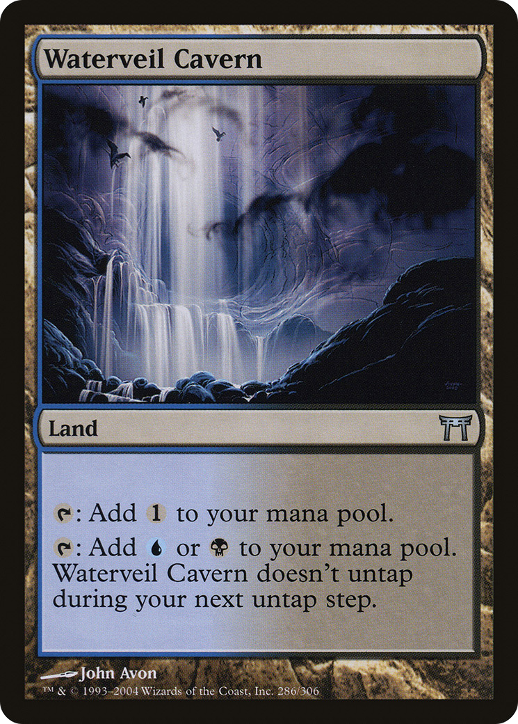 Waterveil Cavern (CHK-286) - Champions of Kamigawa - Premium MTG Single from Wizards of the Coast - Just $0.08! Shop now at Game Crave Tournament Store