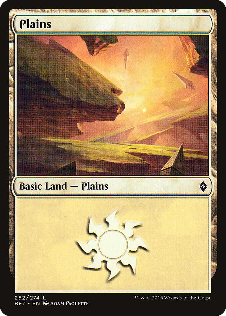 Plains (BFZ-252A) - Battle for Zendikar - Premium MTG Single from Wizards of the Coast - Just $0.08! Shop now at Game Crave Tournament Store